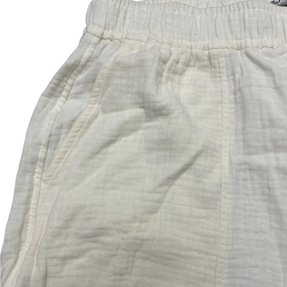 Madewell Cream Textured Pants wide leg Large - Picture 7 of 11